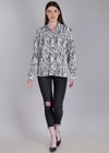 WOMEN'S ZEBRA PRINT RAYON SHIRT