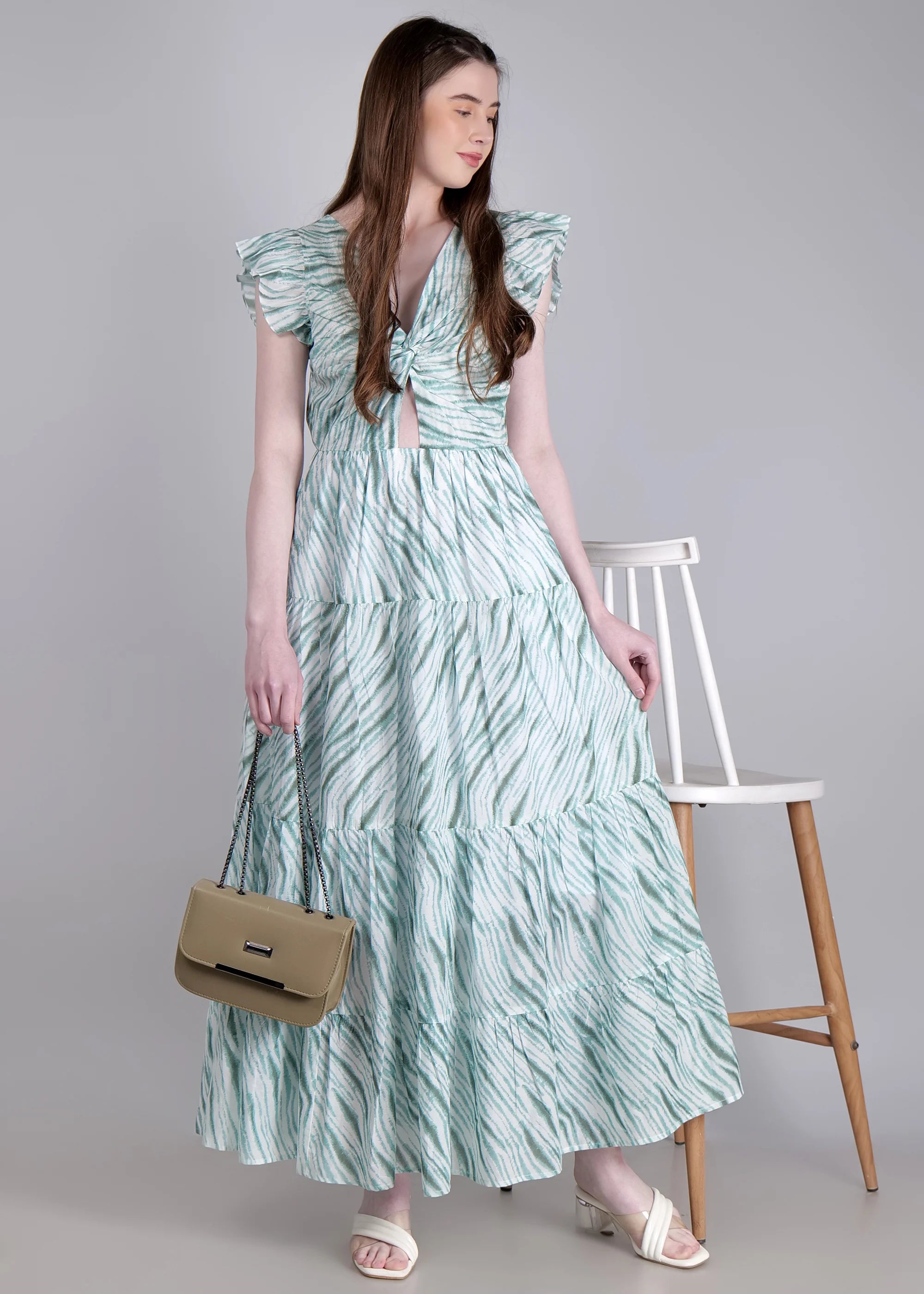 pure cotton maxi dress Peach Cotton Maxi Dress with Straps for Elegant Casual Summer Wear